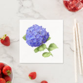 Serviette En Papier Hydrangée bleue (En situation)