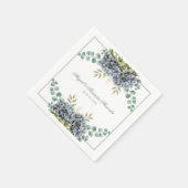 Serviette En Papier Hydrangée pourrie Eucalyptus Mariage (Coin)