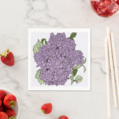 Serviette En Papier Hydrangée violette (En situation)