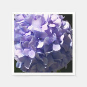 Serviette En Papier Hydrangée violette fleurs pourpres (Devant)