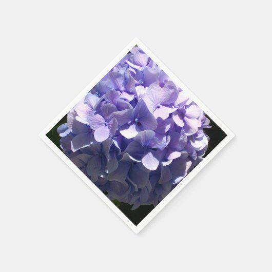 Serviette En Papier Hydrangée violette fleurs pourpres (Coin)
