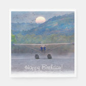 Serviette En Papier hydravion Sunset (Devant)