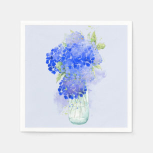 Serviette En Papier Hydrengea Flower art dans de belles nuances de ble