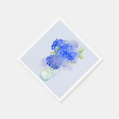 Serviette En Papier Hydrengea Flower art dans de belles nuances de ble (Coin)
