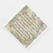 Serviette En Papier Hymne Joyeux Joyeux Mucha Fleurs Art Nouveau (Coin)
