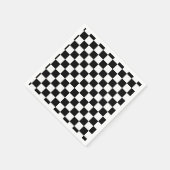 Serviette En Papier I Bleed Racing Black White À damiers Customiser (Coin)