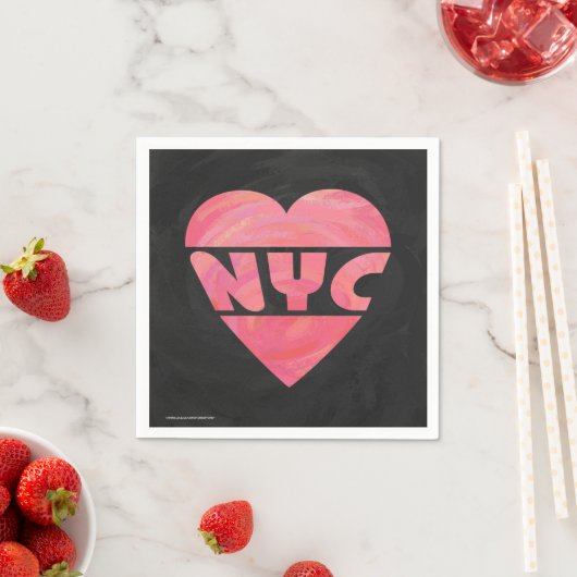 Serviette En Papier I Coeur NYC (En situation)