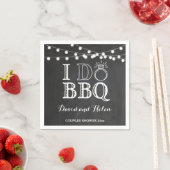 Serviette En Papier I DO BBBQ Chalkboard Mariage engagement Napkin (En situation)