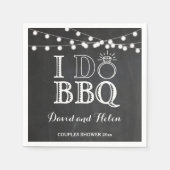 Serviette En Papier I DO BBBQ Chalkboard Mariage engagement Napkin (Devant)
