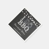 Serviette En Papier I DO BBBQ Chalkboard Mariage engagement Napkin (Coin)