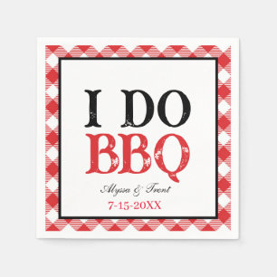 Serviette En Papier I DO BBBQ Red En vichy Barbeque Papier Napkin