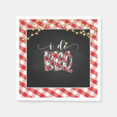 Serviette En Papier I Do BBQ Paper Napkin - En vichy (Devant)