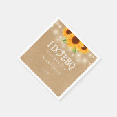 Serviette En Papier I Do BBQ Sunflower Russe Engagement Party Napkin (Coin)