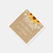 Serviette En Papier I Do BBQ Sunflower String Fiançailles (Coin)