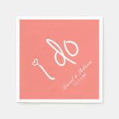 Serviette En Papier i do - corail rose (Devant)