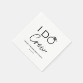 Serviette En Papier I Do Crew Bridal Party Bachelorette Party Favorise (Coin)