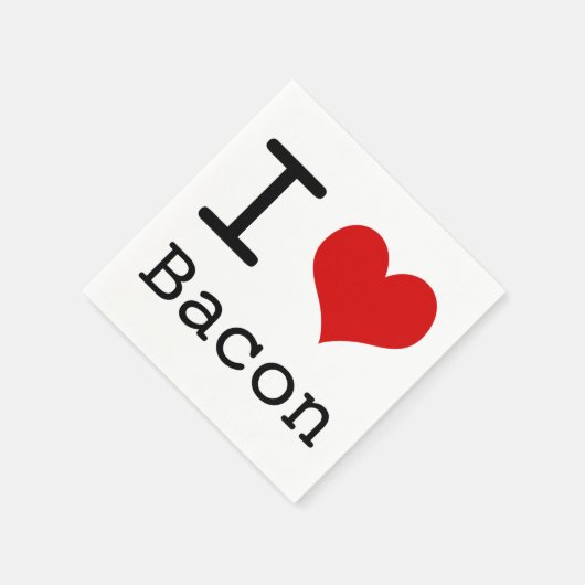 Serviette En Papier I heart Bacon (Coin)