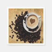 Serviette En Papier I Heart Coffee (Devant)