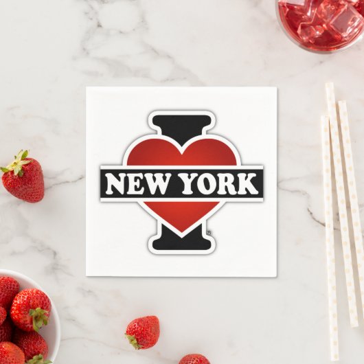 Serviette En Papier I Heart New York (En situation)