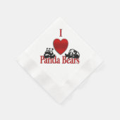 Serviette En Papier I Heart Panda Bears (Coin)