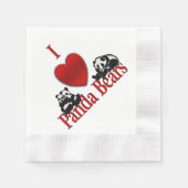 Serviette En Papier I Heart Panda Bears (Devant)