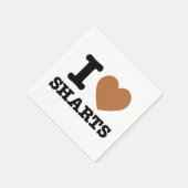 Serviette En Papier I Heart Sharts Funny Graphic (Coin)