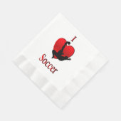 Serviette En Papier I Heart Soccer (Coin)