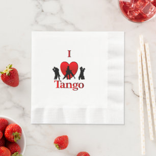 Serviette En Papier I Heart Tango
