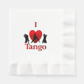 Serviette En Papier I Heart Tango (Devant)