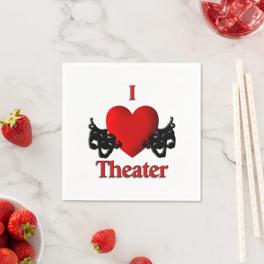 Serviette En Papier I Heart Theatre (En situation)