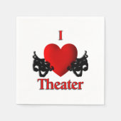 Serviette En Papier I Heart Theatre (Devant)