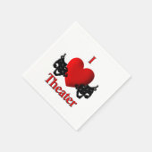 Serviette En Papier I Heart Theatre (Coin)
