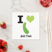 Serviette En Papier I Heart Zucchini Cute Kawaii Zucchini (En situation)
