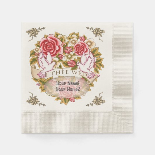 Serviette En Papier I Les serviettes de mariage de mer (Devant)