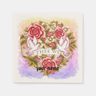 Serviette En Papier I Les serviettes de mariage de mer