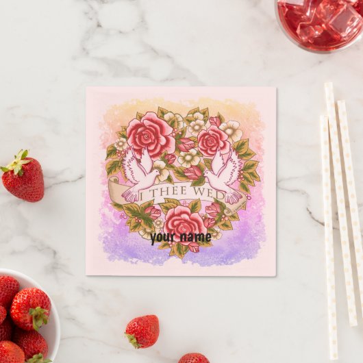 Serviette En Papier I Les serviettes de mariage de mer (En situation)