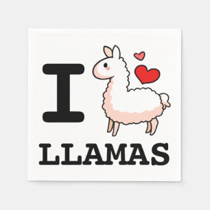 Serviette En Papier I Llama Llamas