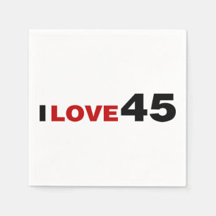 Serviette En Papier I Love 45