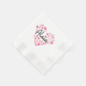 Serviette En Papier I love Alaia - hearts for Alaia (Coin)