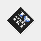 Serviette En Papier I Love Apres Ski Snow (Coin)