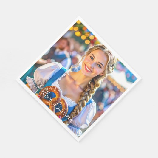 SERVIETTE EN PAPIER I LOVE BAVARIA (Coin)