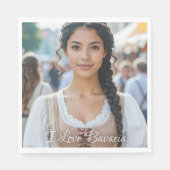 SERVIETTE EN PAPIER I LOVE BAVARIA (Devant)