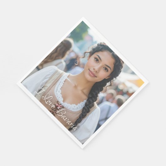 SERVIETTE EN PAPIER I LOVE BAVARIA (Coin)