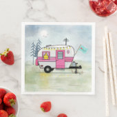 Serviette En Papier I Love Camping Papier Napkin (En situation)
