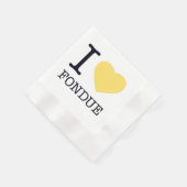 SERVIETTE EN PAPIER I LOVE FONDUE (Coin)