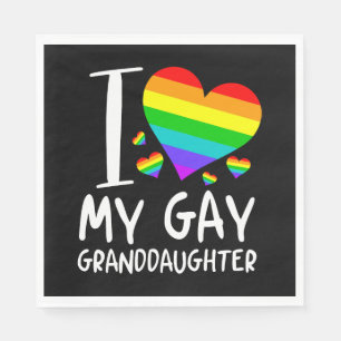 Serviette En Papier I Love My Gay Grandgirl Lgbt Mois Famille