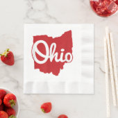 Serviette En Papier I love My Ohio Home Script Ohio (En situation)