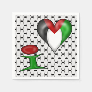 Serviette En Papier I love Palestine I Heart Palestine