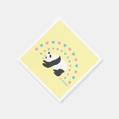 Serviette En Papier I Love Panda serviettes (Coin)