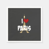 Serviette En Papier I Love Paris (Devant)